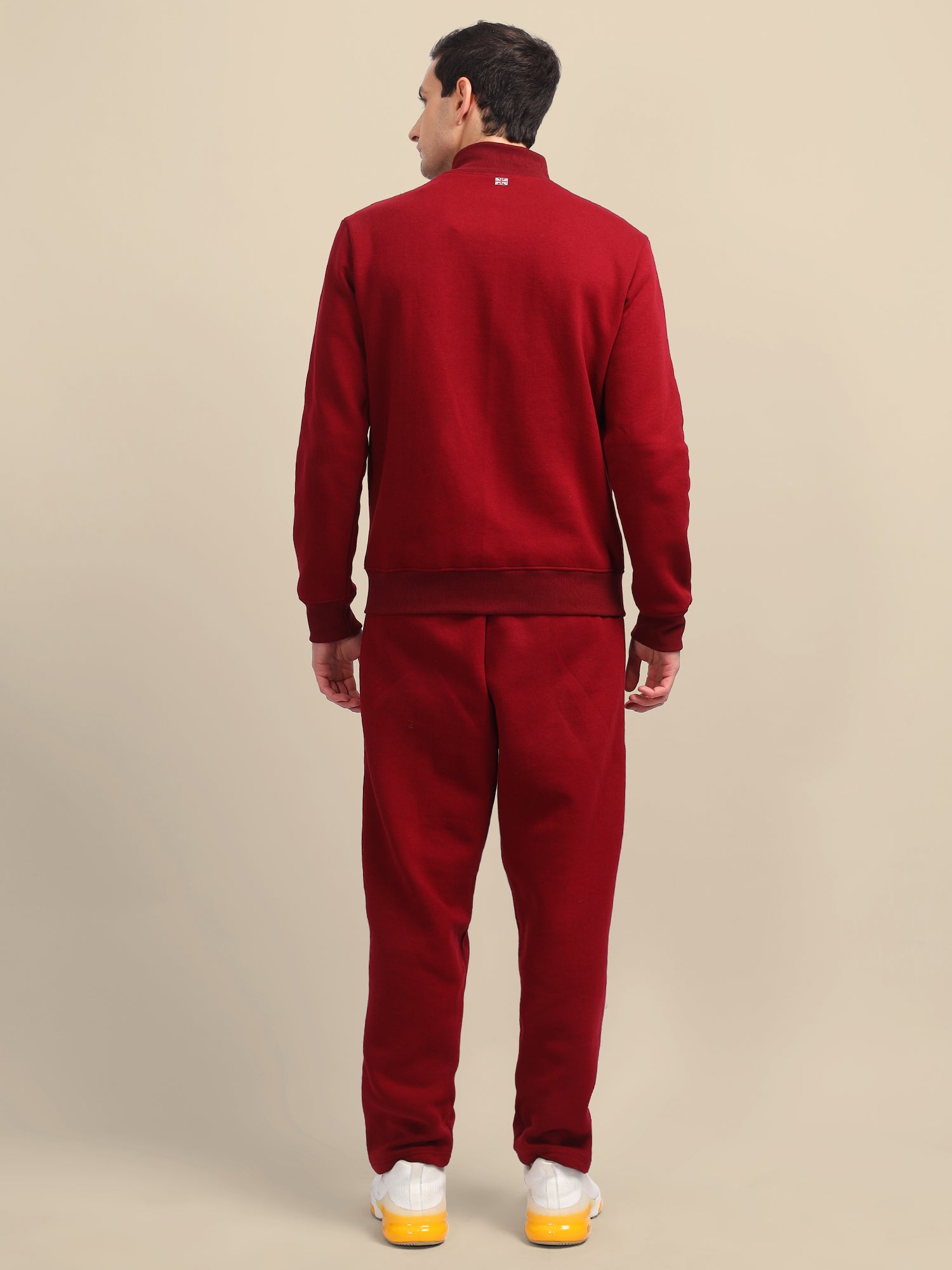 Amswan Men'S Maroon Stylish And Comfortable Full Zipper Sweatshirts