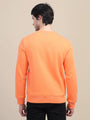 AMSWAN MEN'S ORANGE SOLID COMFORT: PREMIUM COTTON SWEATSHIRT FOR TIMELESS STYLE AND COZY ELEGANCE