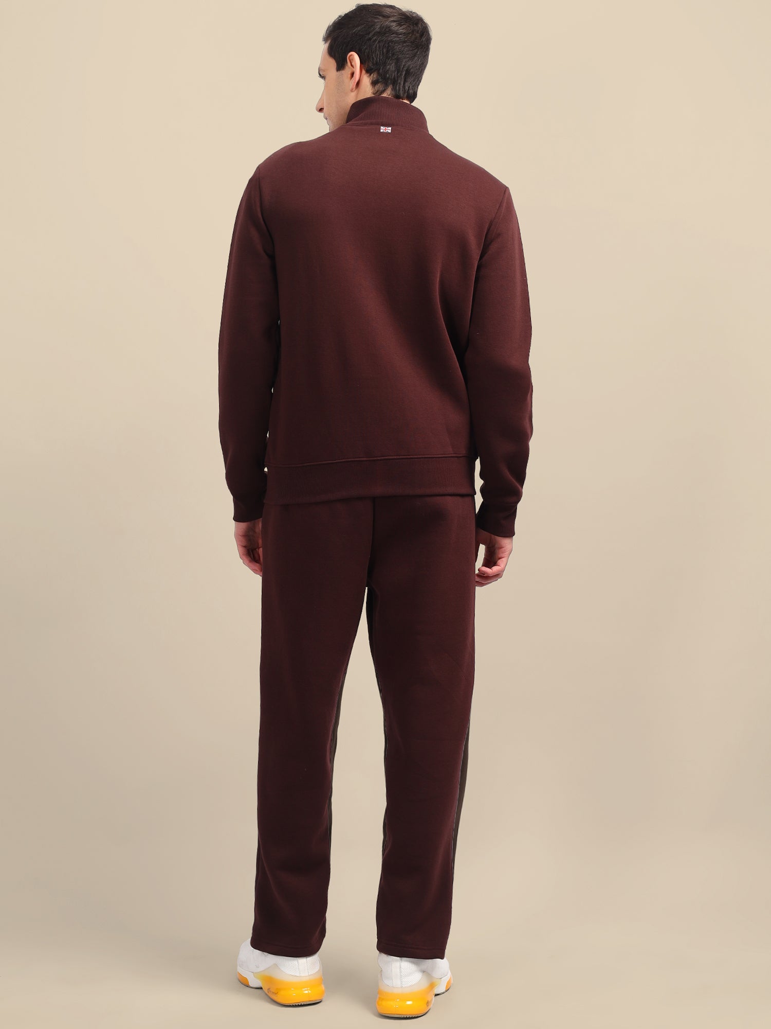 Amswan Men'S Brown Stylish And Comfortable Full Zipper Sweatshirts