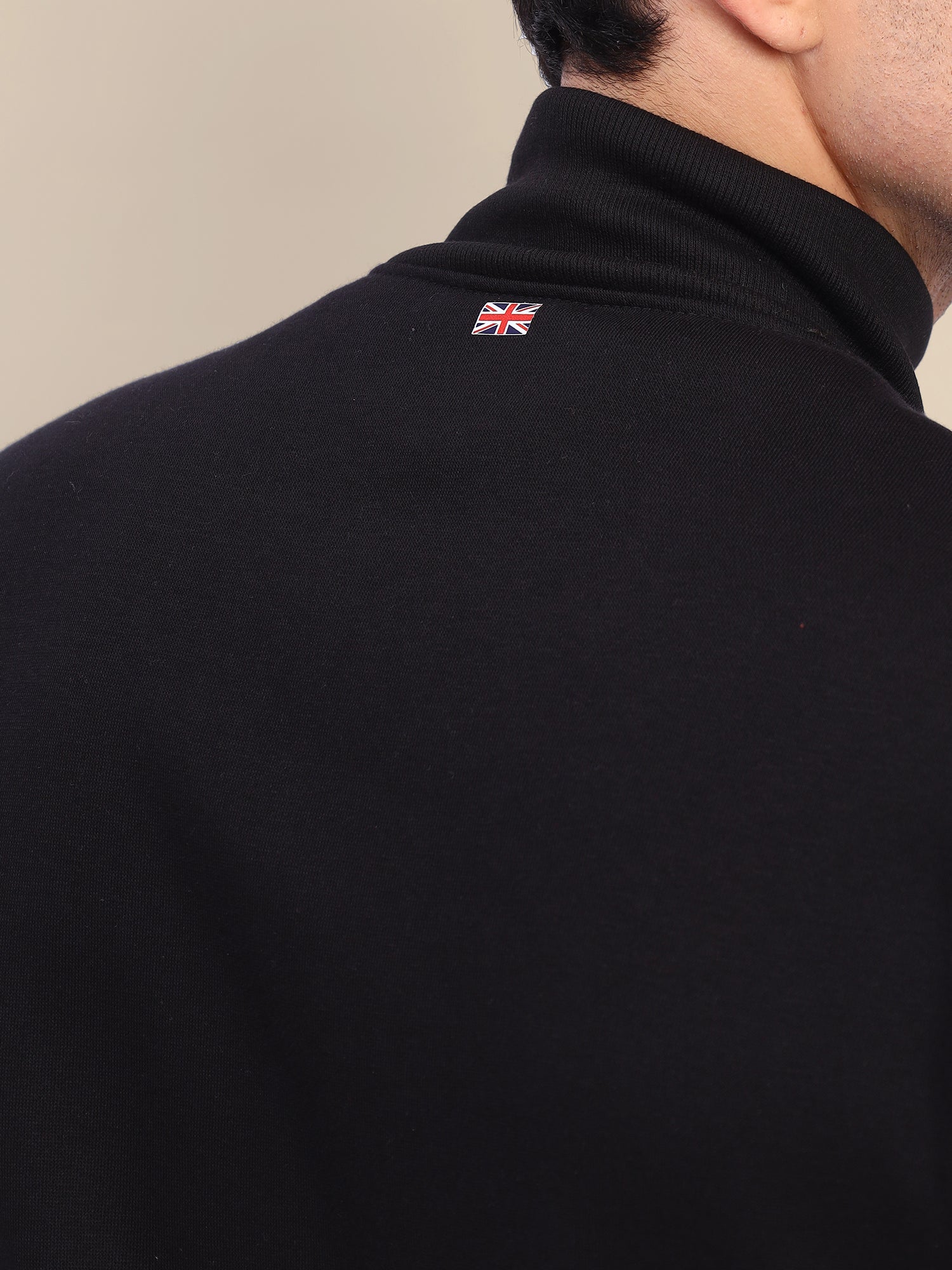 Amswan Men'S Black Stylish And Comfortable Full Zipper Sweatshirts