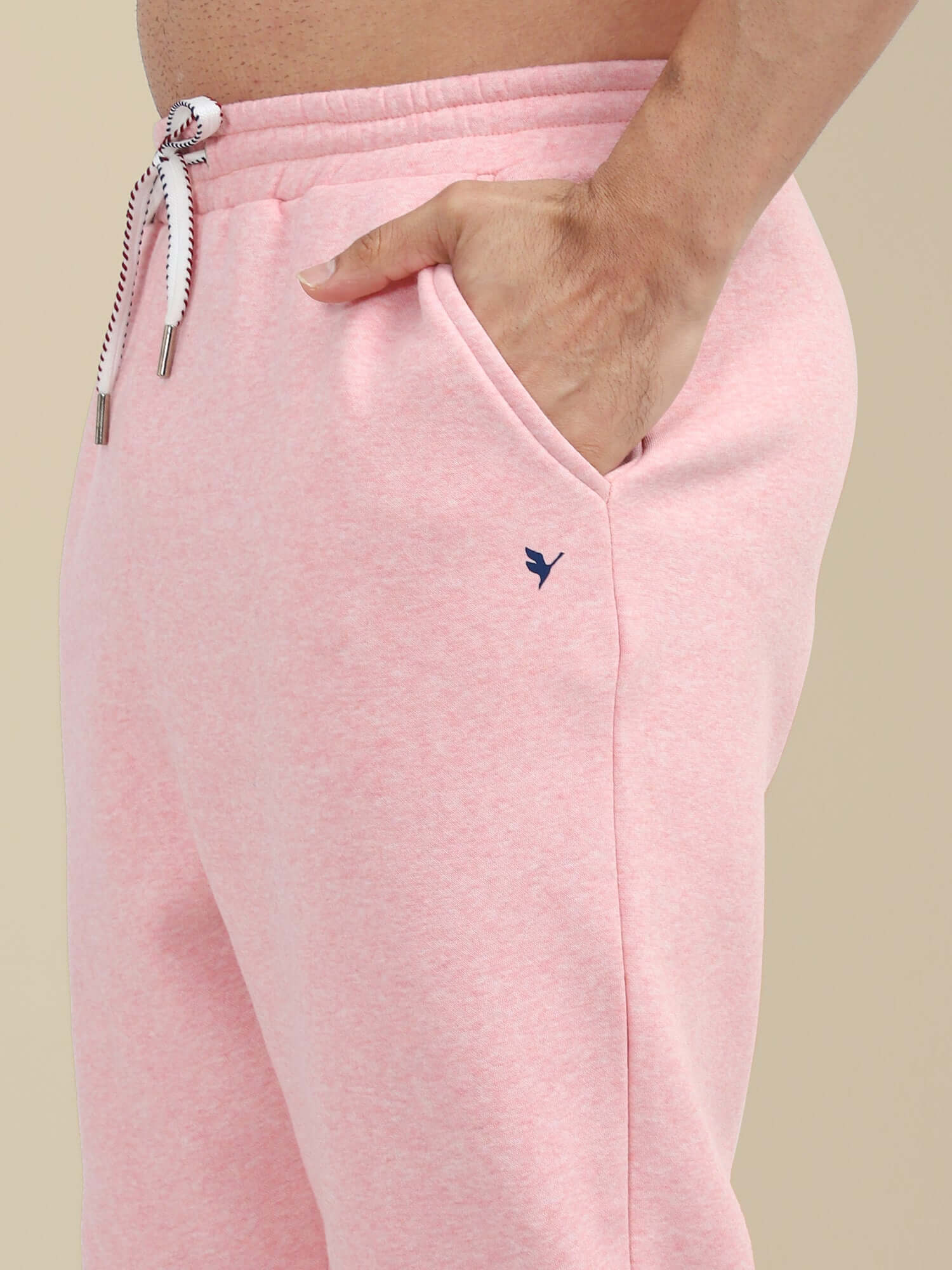 Men'S Pink Sweatshirt With Shorts Cord Set