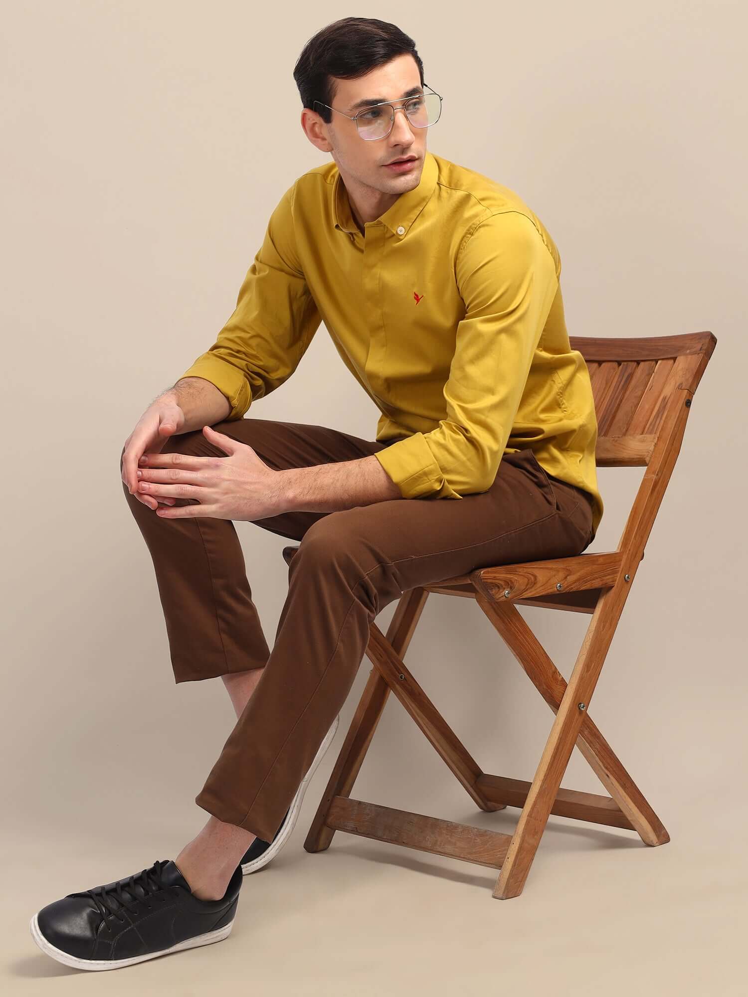Yellow Shirt With Premium Cotton Lycra
