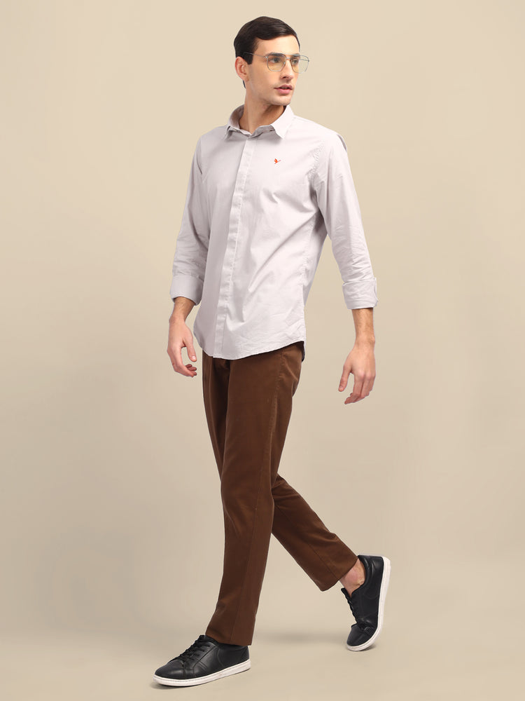 Grey Shirt With Premium Cotton Lycra