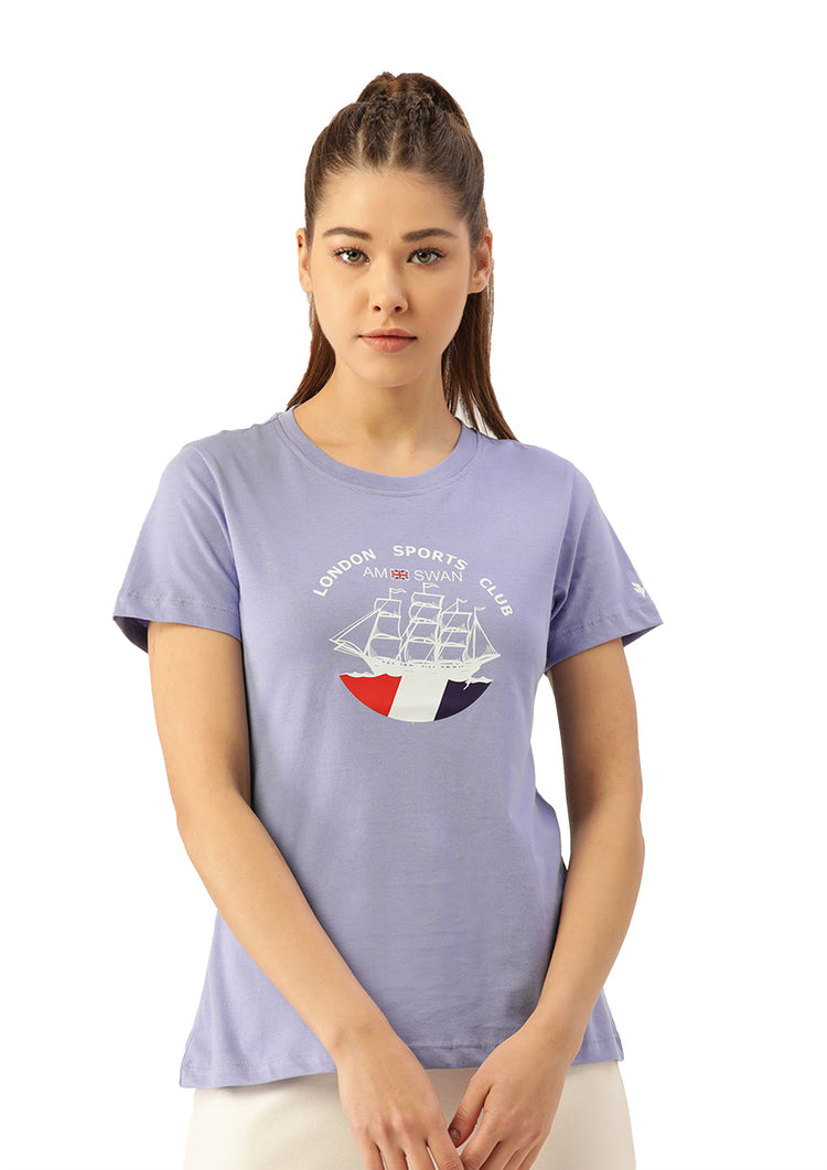 Women'S Premium Cotton Printed Half Sleeve T-Shirts