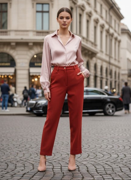 Banana Crepe Burnt Umber C Pant