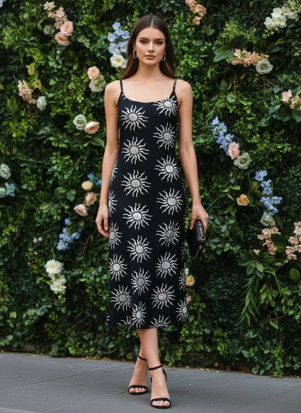 Rayon Printed Sleeveless Fit & Flare Maxi Dress