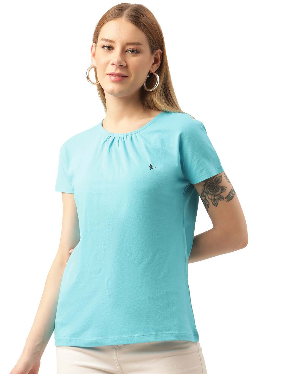 Womens Premium Cotton Half Sleeve Tops