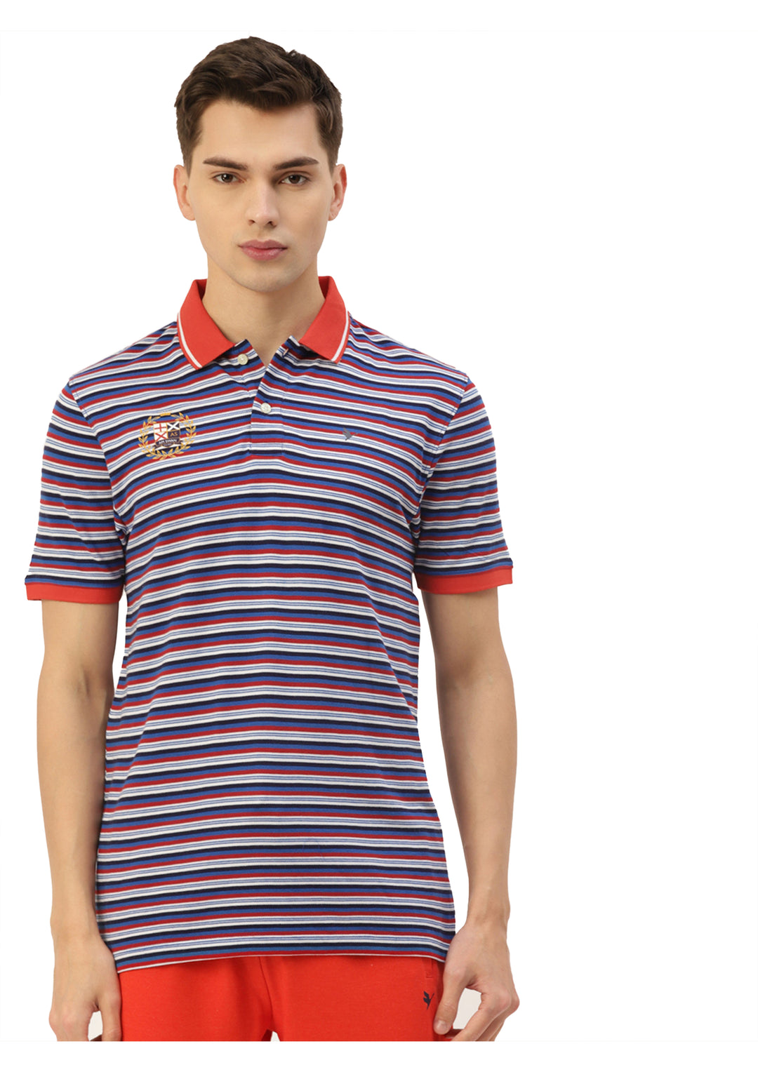 Premium Multicolor Cotton Striped Half Sleeve Polo