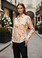 Premium American Crepe Digital Print Puff Sleeve Shirt