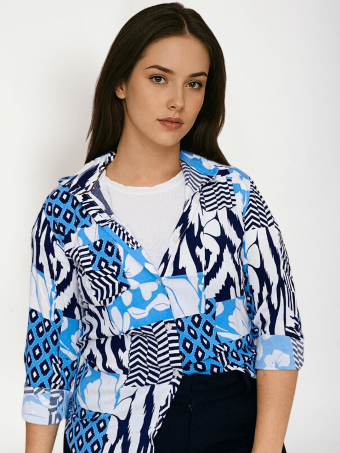 Women'S Premium Rayon Shirt With Tropical Print