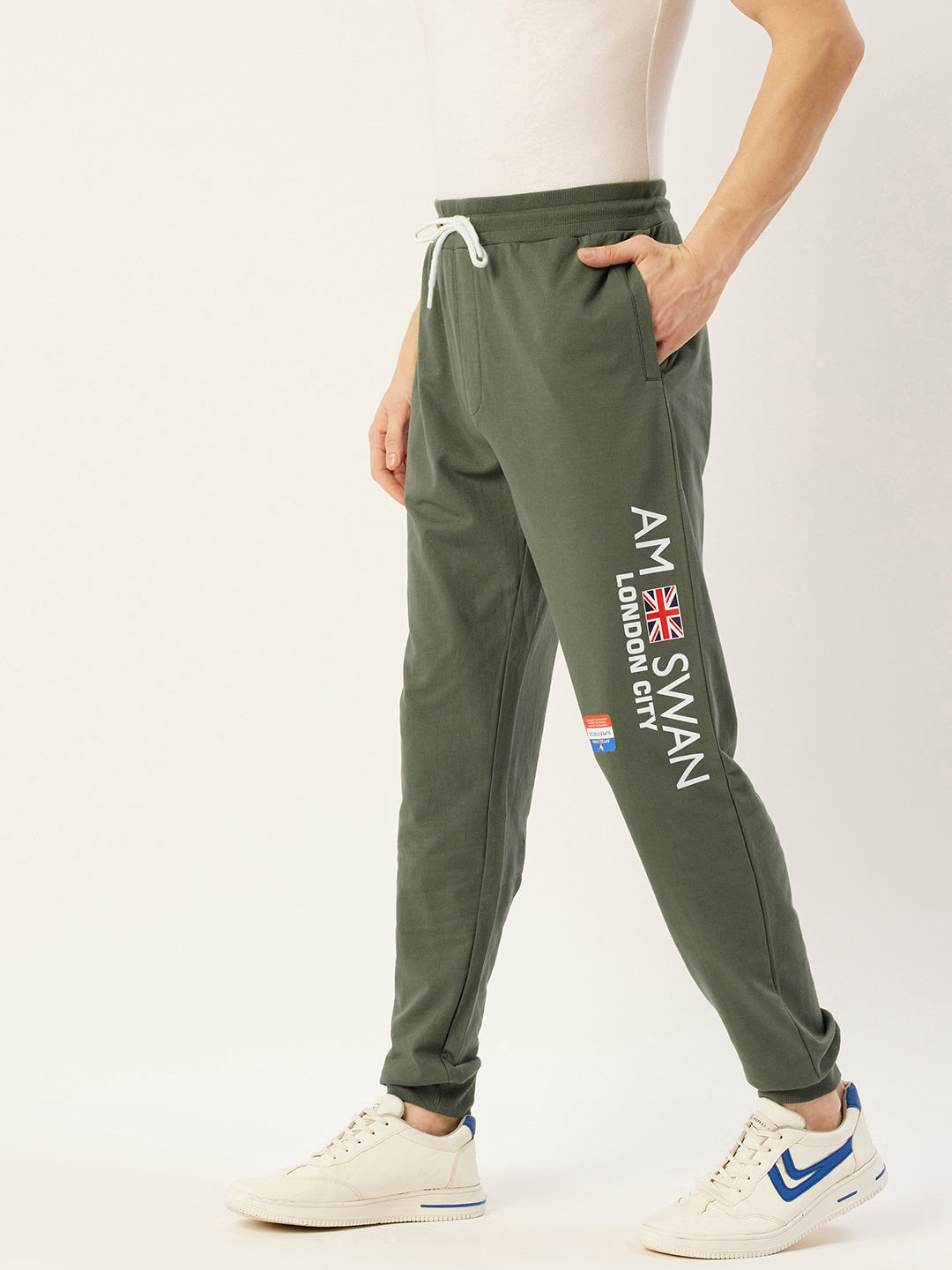 Mens Premium Cotton Printed Track Pants