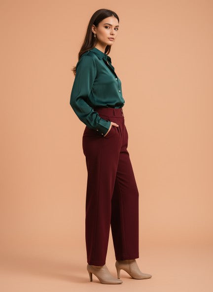 Banana Crepe Mahogany K Pant