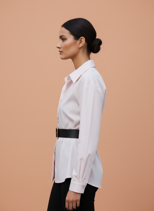 Ivory Grace Belted Women’s Shirt