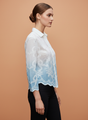 Elegant Ombre Embroidered Women’s Shirt