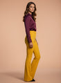 Banana Crepe Mango Flared Trouser With Slash Pocket