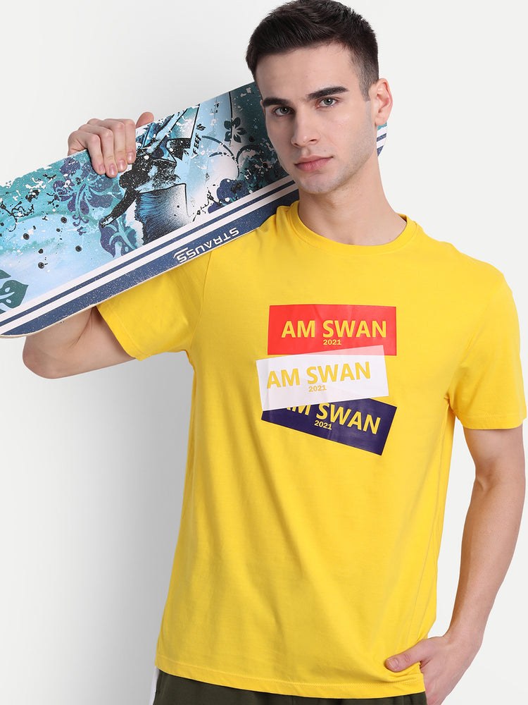 MENS PREMIUM COTTON PRINTED HALF SLEEVE CREW NECK T-SHIRTS