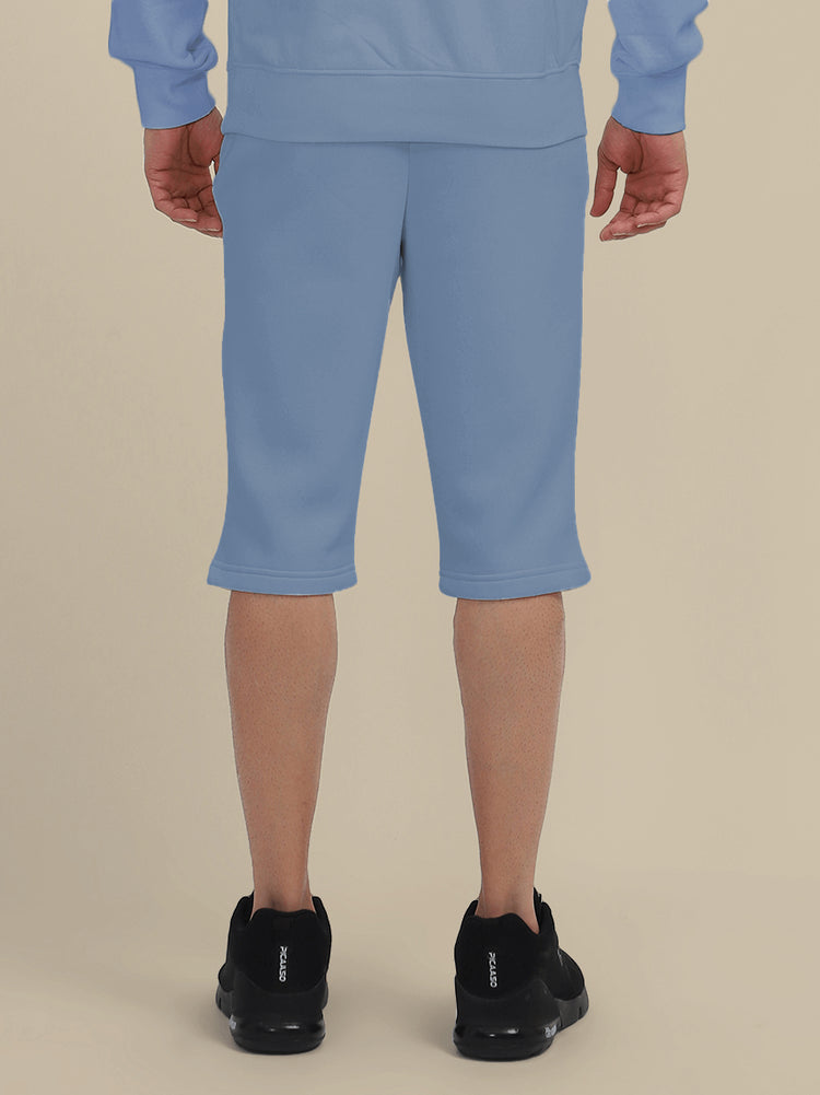 Mens Winter Cotton Fleece Royal Blue Winter Shorts