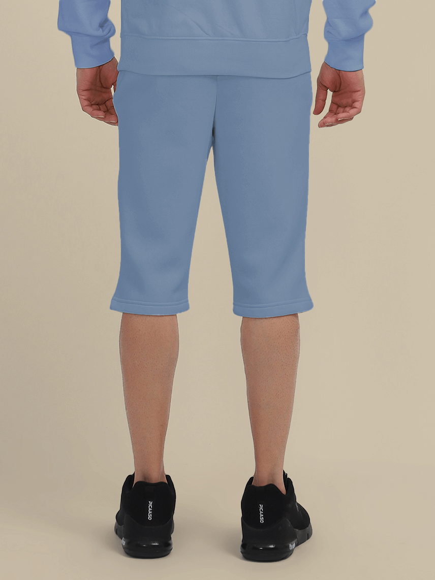 Mens Winter Cotton Fleece Royal Blue Winter Shorts