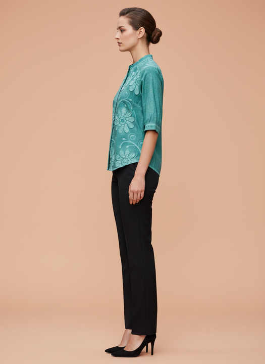 Elegant Floral Embroidered Women’s Top