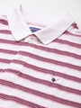 Men'S Pink Striped Half Sleeve Polo