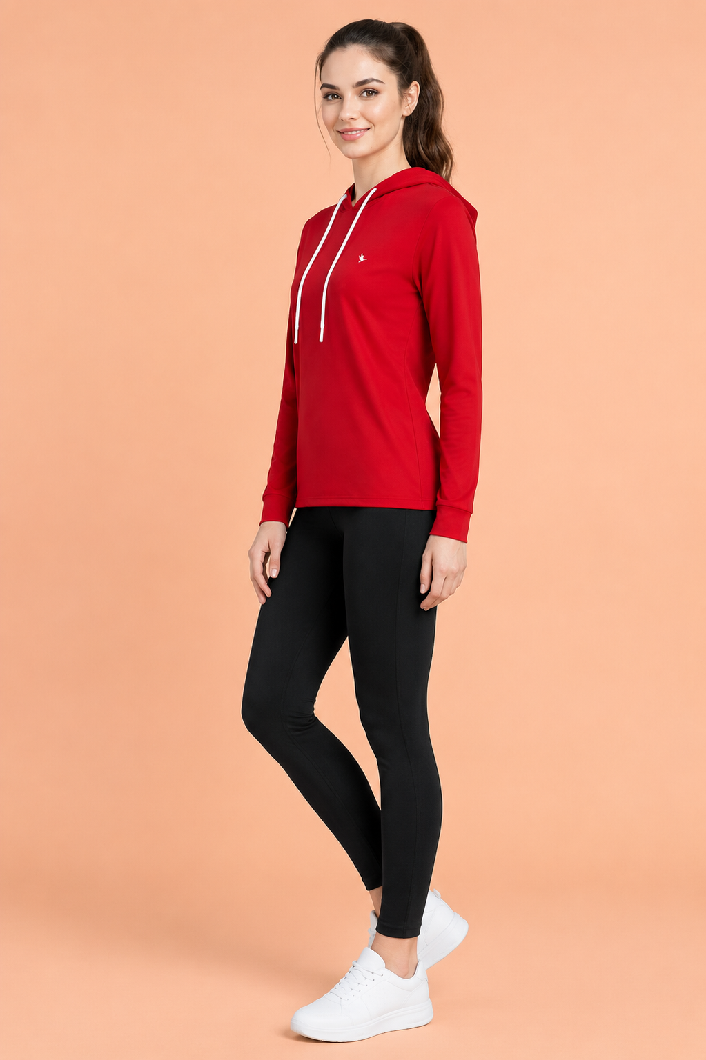 Womens Premium Cotton Solid Hooded Sweat-Shirts