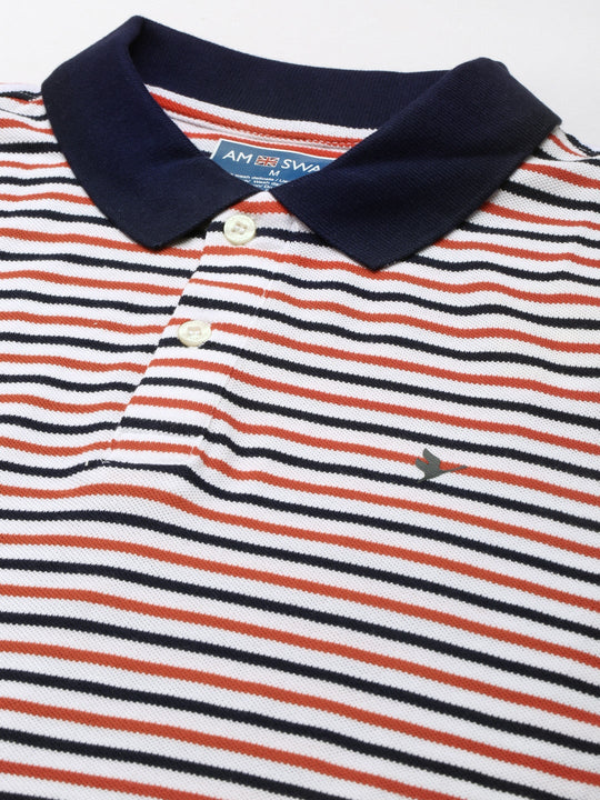 Premium Multicolor Striped Half Sleeve Polo
