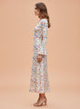 Premium Micro Digital Print  Maxi Dress With Slash Pocket