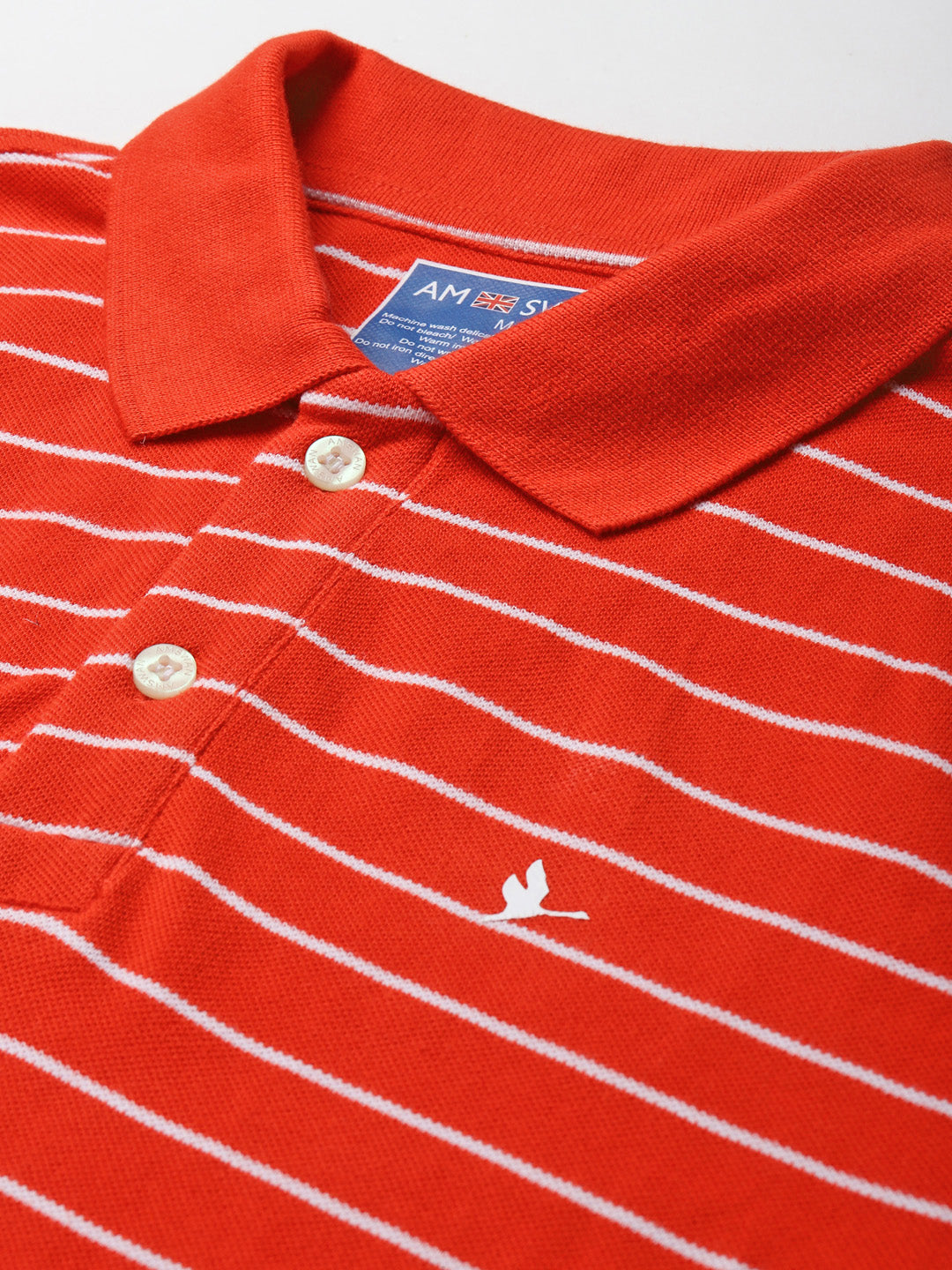 Premium Red Striped Half Sleeve Polo
