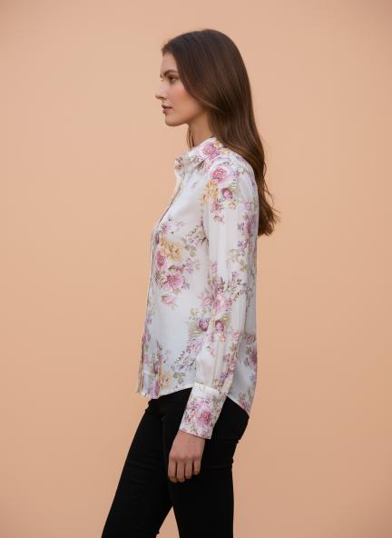 Premium Muslin Digital Print Puff Sleeve Shirt