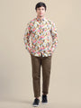 Men'S Floral Print Premium Rayon Shirt