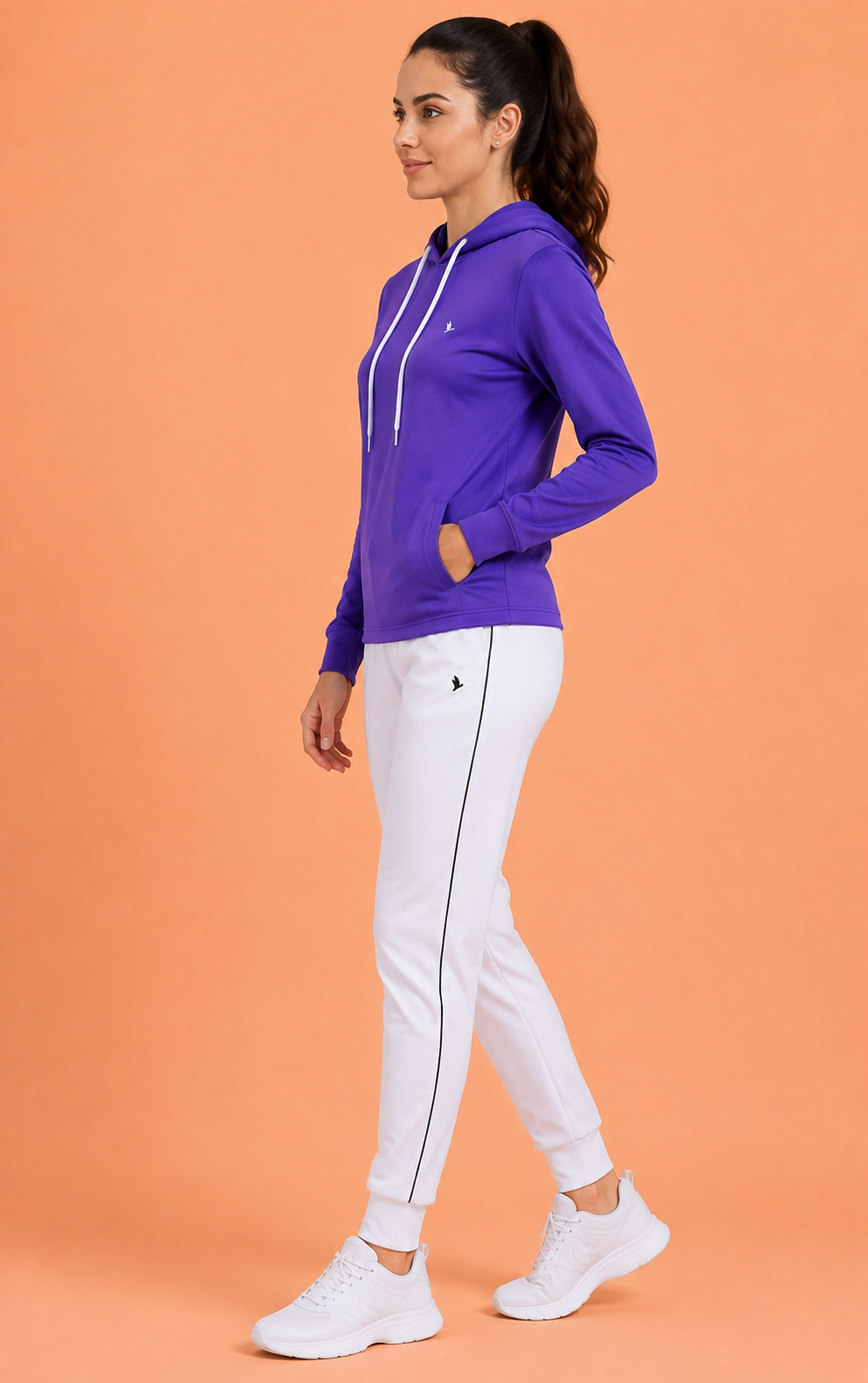Womens Premium Cotton Solid Hooded Sweat-Shirts