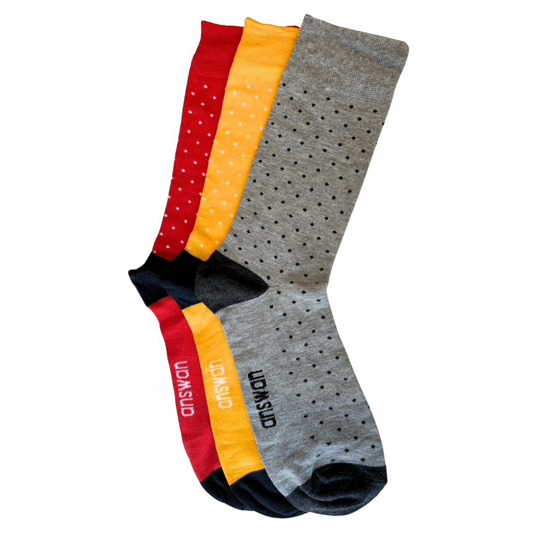 Amswan Unisex Premium Fine Gauge Cotton Socks Pack Of 3