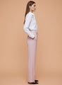 Banana Crepe Rose Pink Straight Fit With Flap Pocket Trouser
