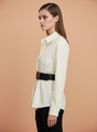 Ivory Grace Belted Women’s Shirt
