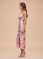 Premium American Crepe Digital Print  Maxi Dress With Slash Pocket