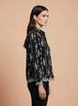 Elegant Black Embroidered Women’s Shirt