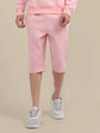 Mens Cotton Fleece Pink Winter Shorts