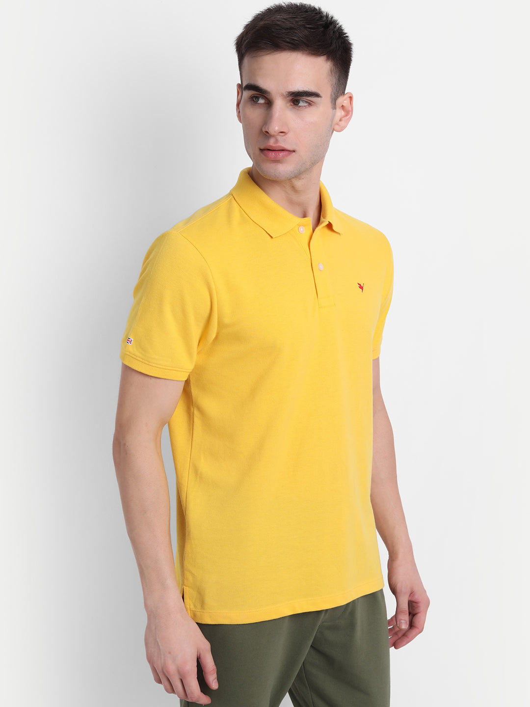 Premium Yellow Cotton Half Sleeve Polo