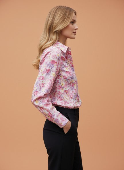 Premium Micro Digital Print Puff Sleeve Shirt