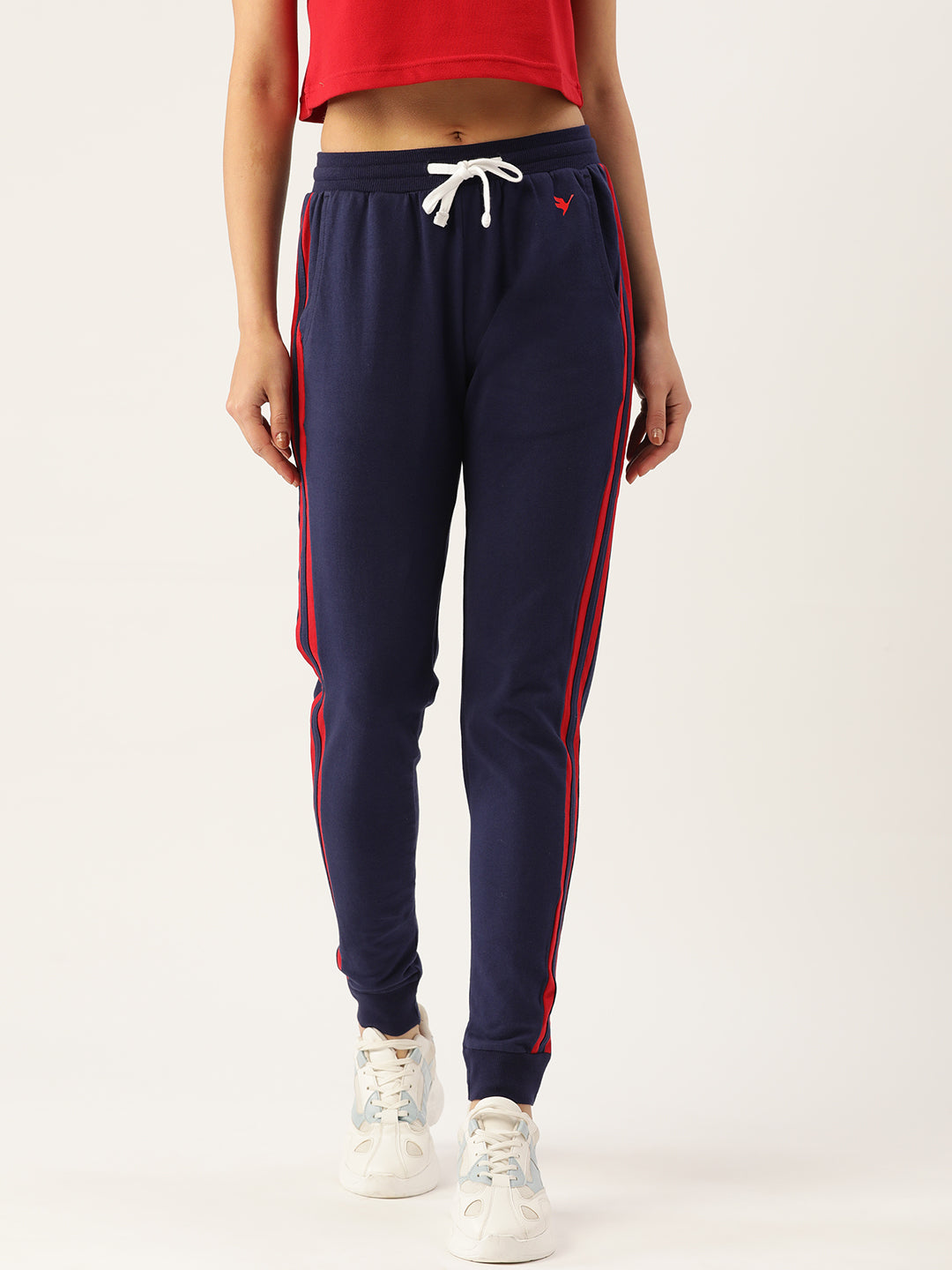 Womens Cotton Lycra Smart Fit Solid Track Pants