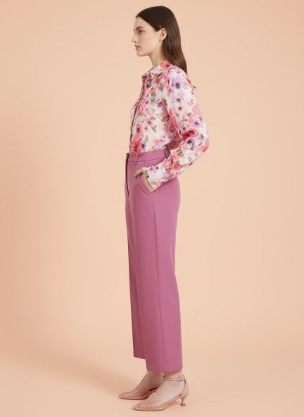 WOMEN'S LUXURY BANANA CREPE STRAIGHT FIT WITH FLAP POCKET TROUSER