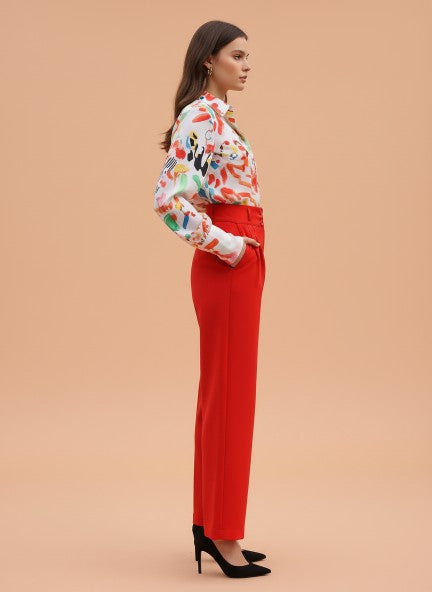 Banana Crepe Mars Red K Pant