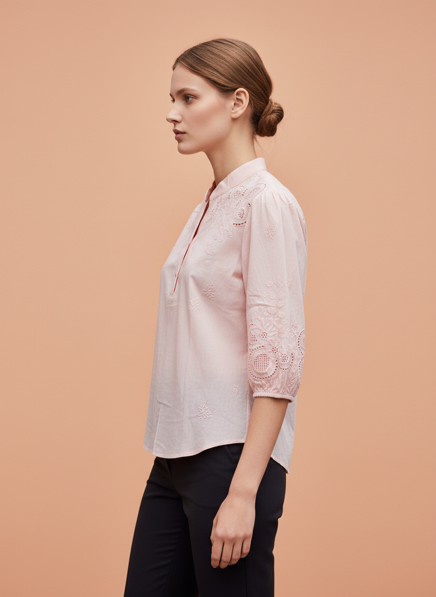 Luxury Embroidered Tops For Womens