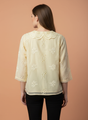 Luxury Embroidered Women’s Peter Pan Collar Top