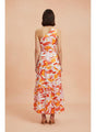 Premium Micro Digital Print  Flare Maxi Dress With Slash Pocket