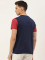 MENS PREMIUM COTTON LYCRA COLOURBLOCK HALF SLEEVE CREW NECK T-SHIRTS