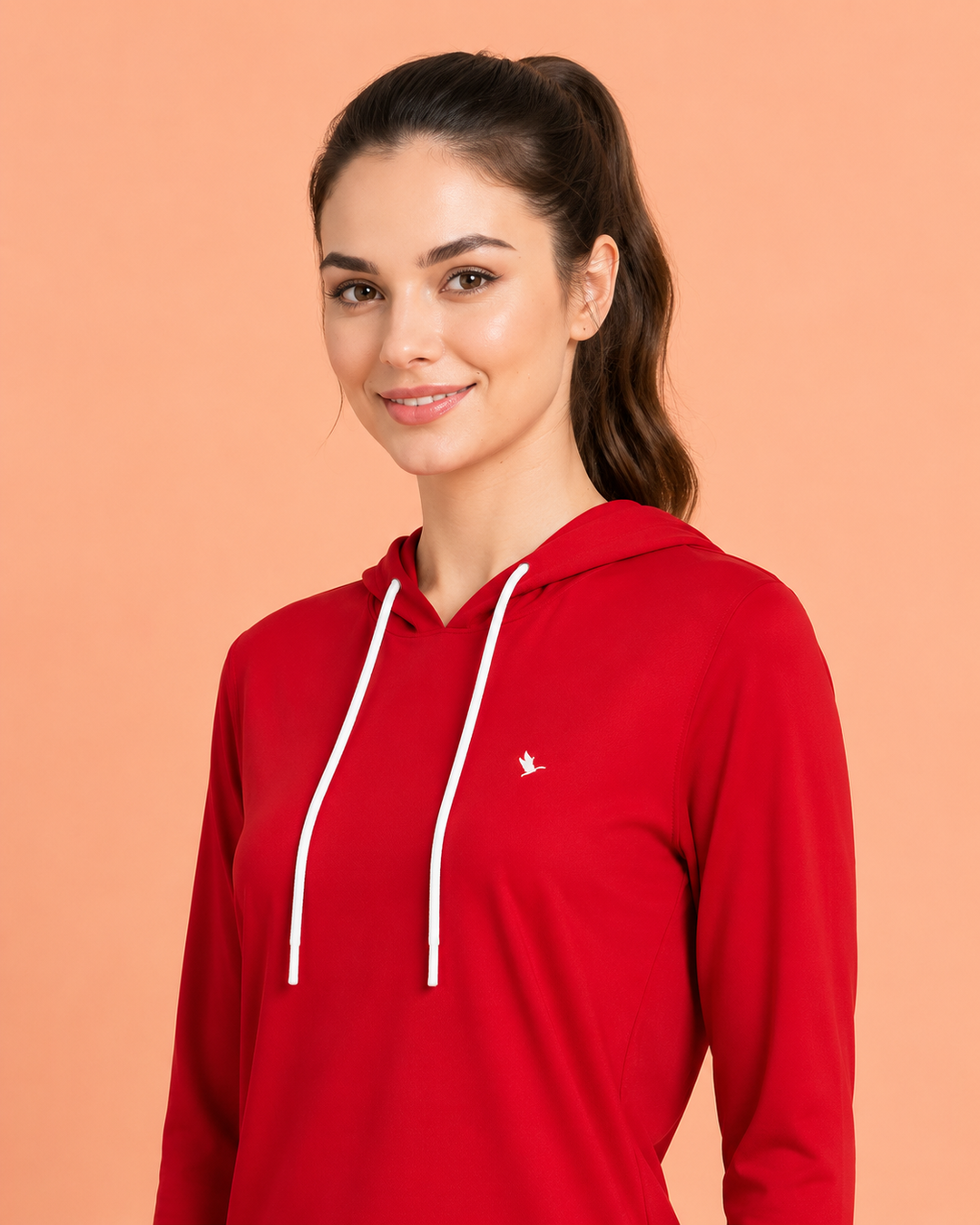 Womens Premium Cotton Solid Hooded Sweat-Shirts
