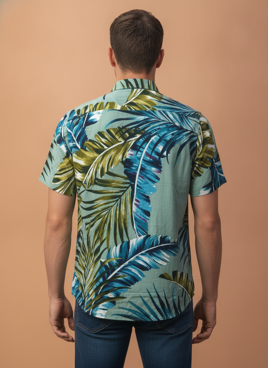 Hawaiian Print Premium Rayon Shirt