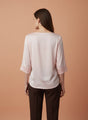 Elegant Blush Pink European Satin Top
