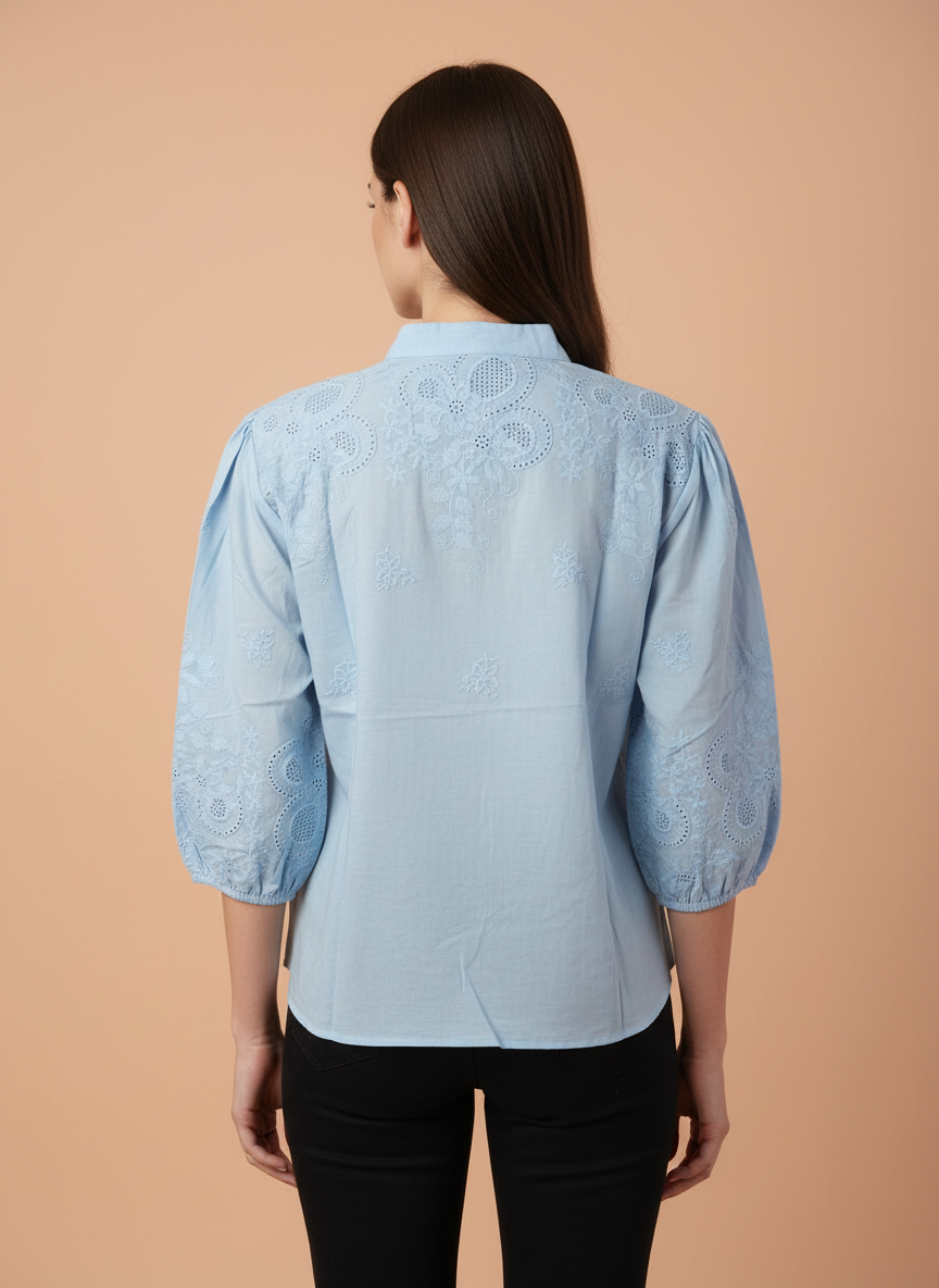Luxury Embroidered Tops For Womens